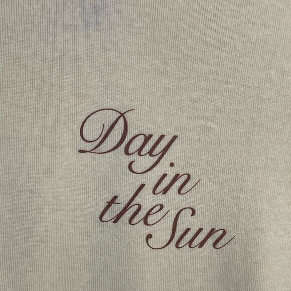 Madewell "A Day in the Sun" Graphic Tee in Pale Pineapple Yellow Size S NWT - Picture 7 of 12